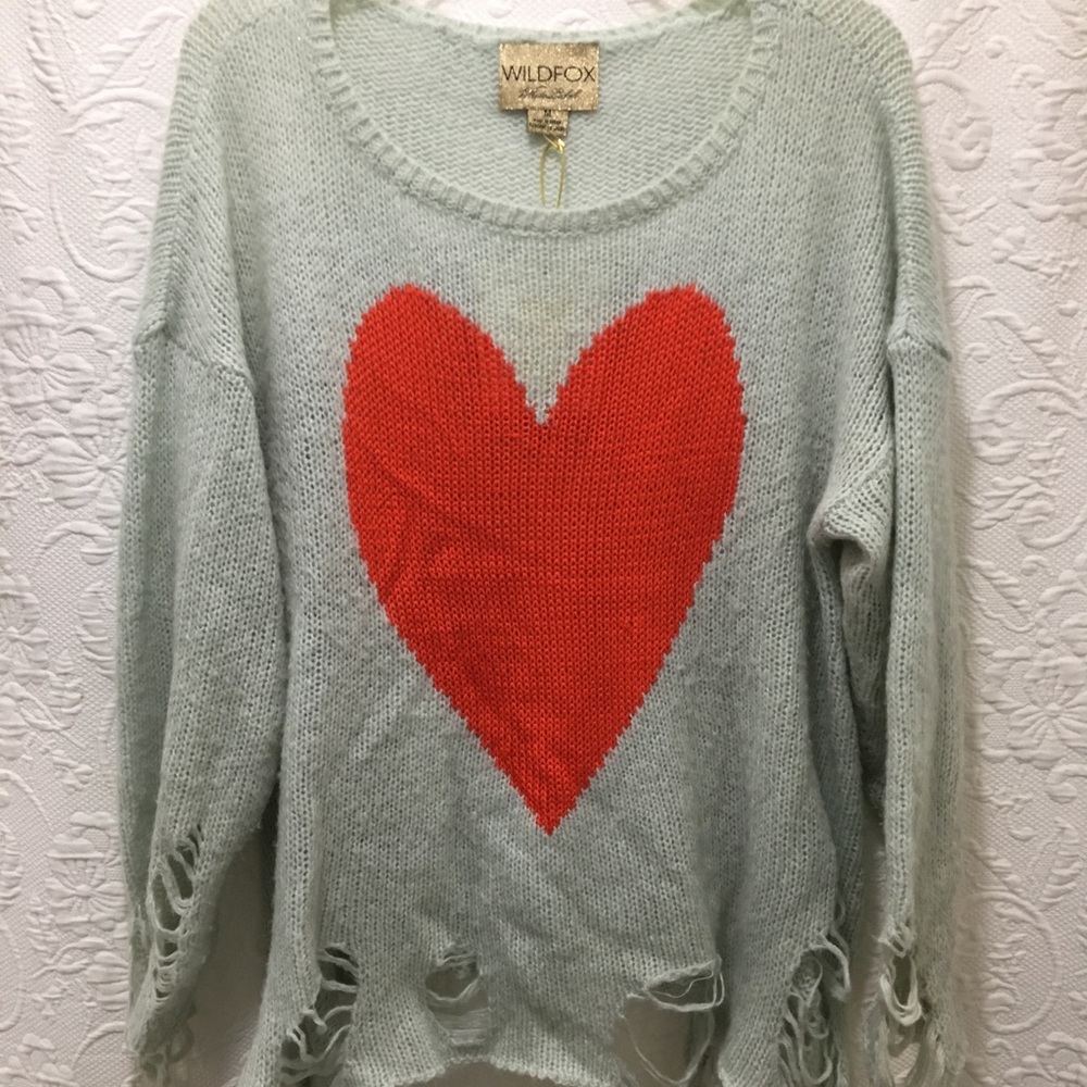 Wildfox Couture White Label Heart Lennon sweater